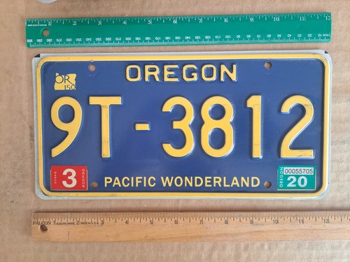 License Plate, Oregon, 2020, Specialty: Pacific Wonderland, 9T - 3812
