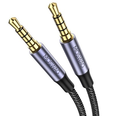 3.5mm Audio Cable 3.5mm Male to Male Audio Cable 4-Pole Hi-Fi Stereo TRRS Jac...