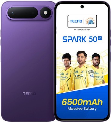 Tecno Spark 50 5G (Lila, 128GB 6GB RAM) KN8 Dimensity 6400 Global Version.
