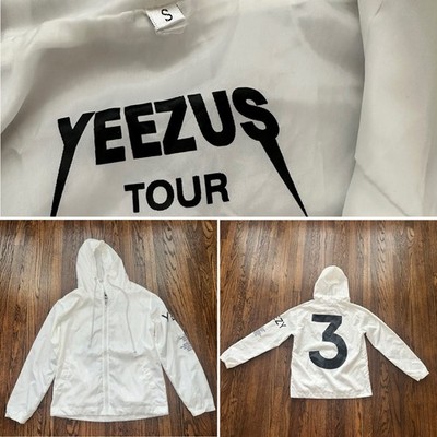 Yeezus Tour Jacket Yeezy Mens Size SMALL White Windbreaker