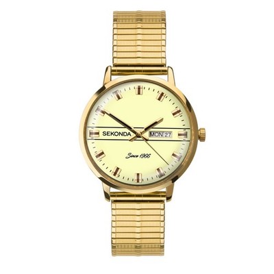Sekonda Herren 38mm Heritage Uhr mit Expander Armband Modell 1952 UVP 79,99£