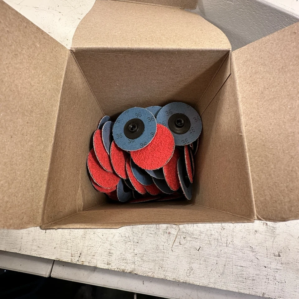 Lot Of 100 Superior Abrasives 2" Coated  Sanding Discs A016251 36 Grit Type S-36 - Image 4 of 4