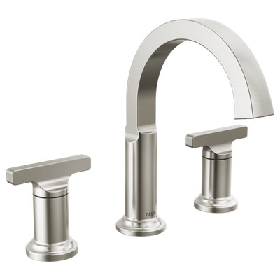 Delta Tetra 2 Handle Widespread Bathroom Faucet Stainless-Certified Refurbished