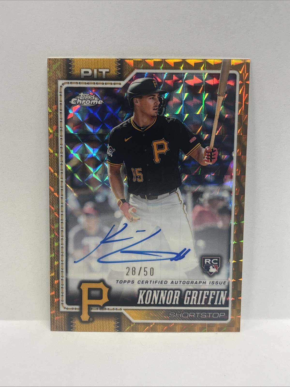 Topps Chrome 2026 Konnor Griffin RC Auto Pittsburgh Pirates 20/50 Gold