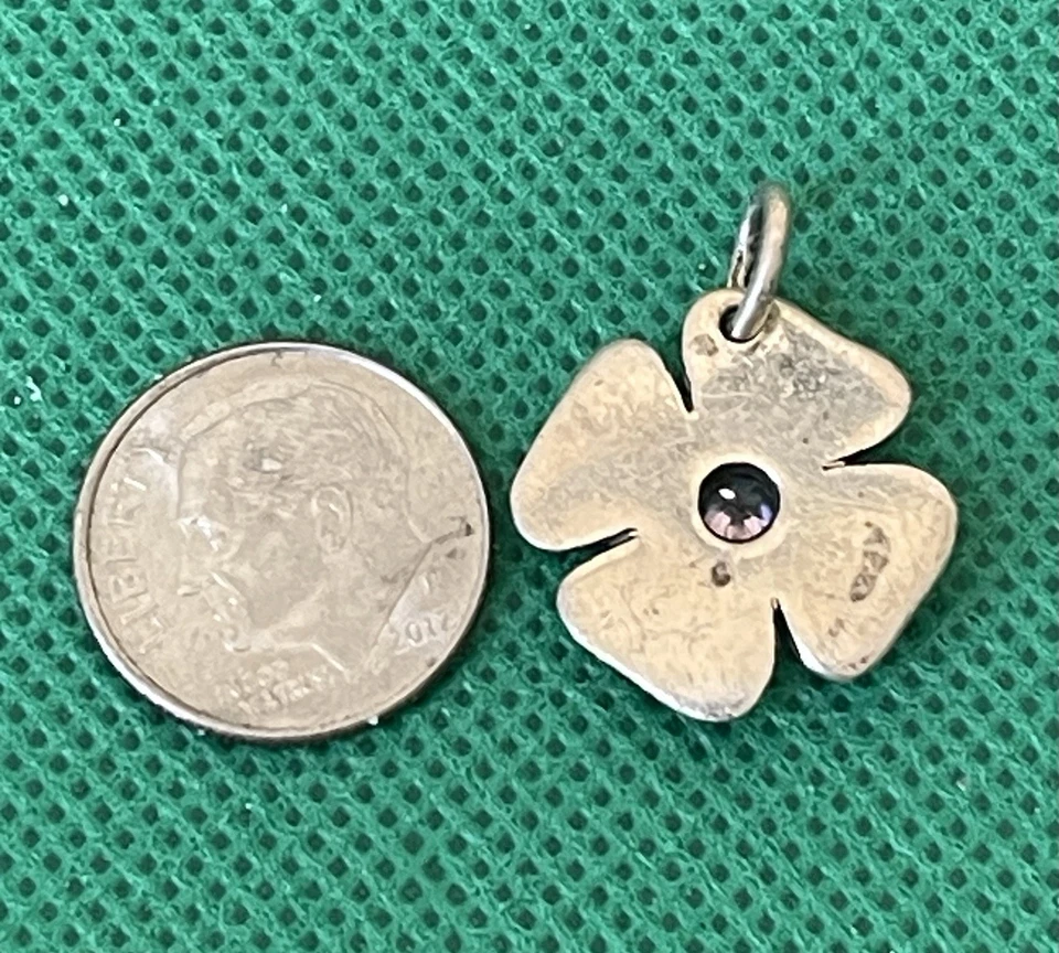 Pandora Rosa Circonita Cúbica Plata de Ley .925 Flor Dije Broche Abridor Foto 2 de 4