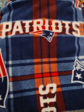 NEW ENGLAND PATRIOTS SOFT FLEECE FABRIC NFL LICENSED 1 YARD x 58" WIDE