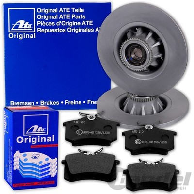 ATE BREMSSCHEIBEN 268mm + BELÄGE HINTEN für CITRÖEN BERLINGO + PEUGEOT PARTNER