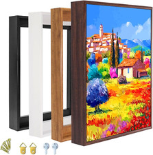 Canvas Floater Frame for 1  to 1 1/4  Deep Gallery-Wrapped Canvas, Modern Wood-L