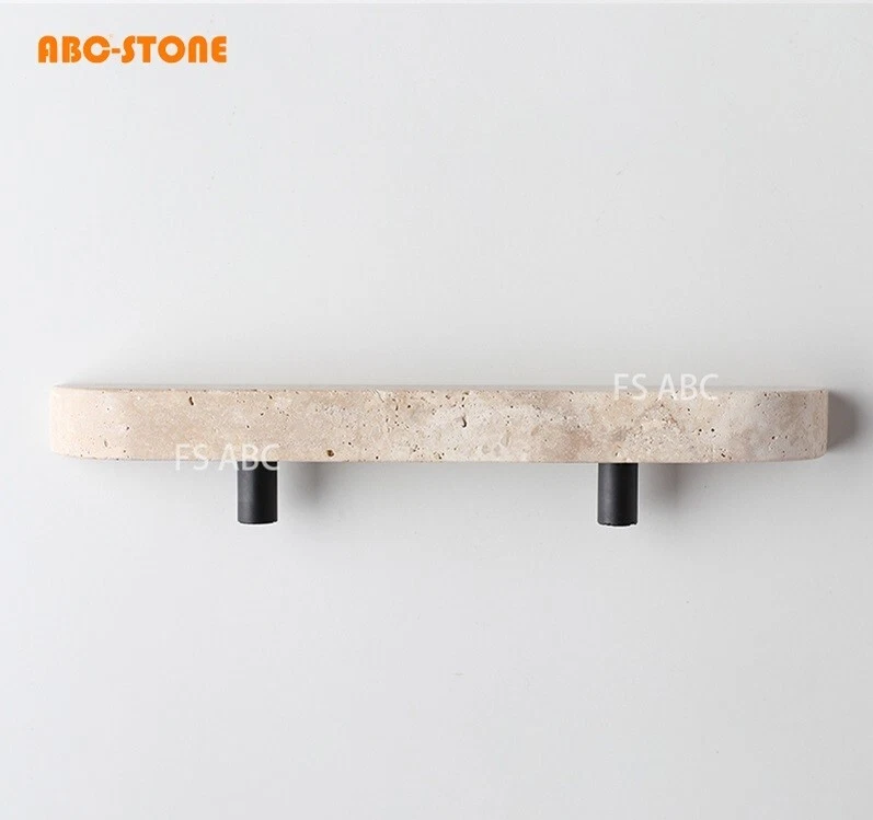 2 piezas manijas de puerta de piedra de travertino natural decorativas vintage Foto 4 de 4