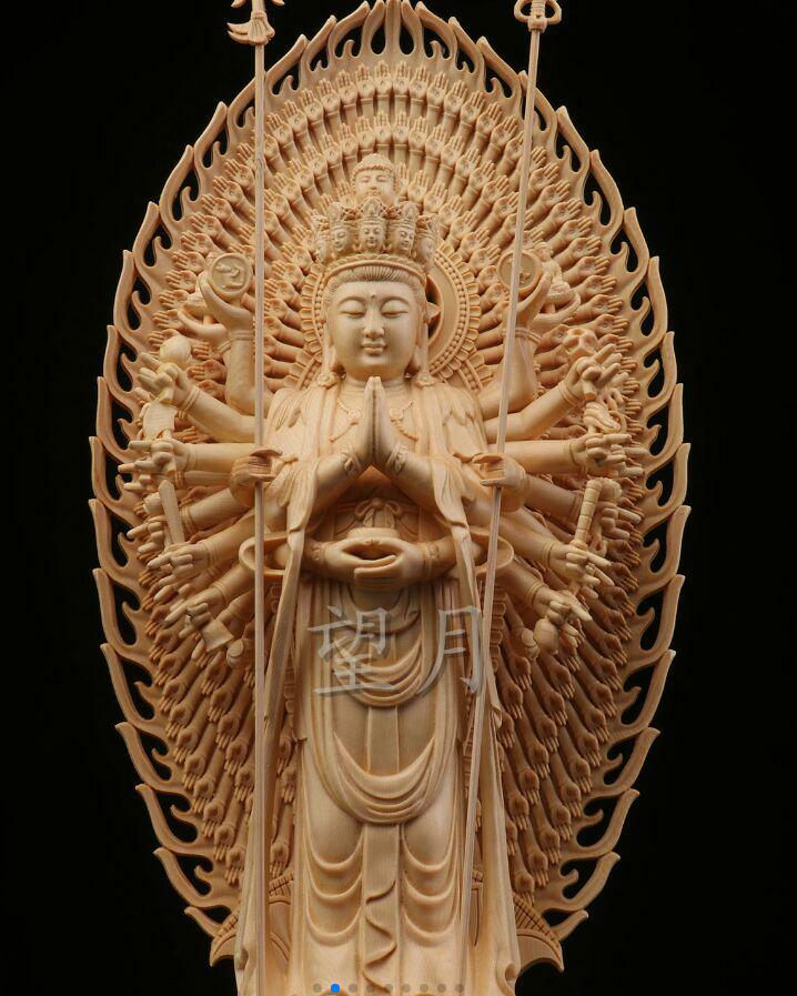 Senju Kannon Bodhisattva Buddhist carving Kannon Statue