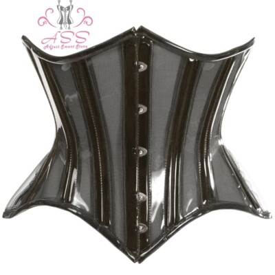 Clear Pvc Transparent Corset Plastic Bone Corset LUXURY Transparent Fashion  USA