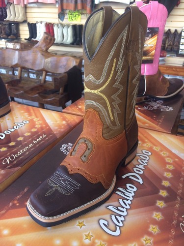 Botas Vaqueras De Piel Para Mujer Marca Caballo Dorado | eBay