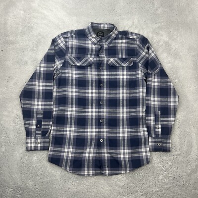 VINTAGE WRANGLER ATG Herren Hemd Shirt Western Cowboy Gr.S Blau Rugged Button Up