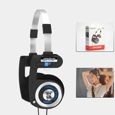 Koss Porta Pro Black On-Ear Headphones Retro Style Collapsible Design-Open Box