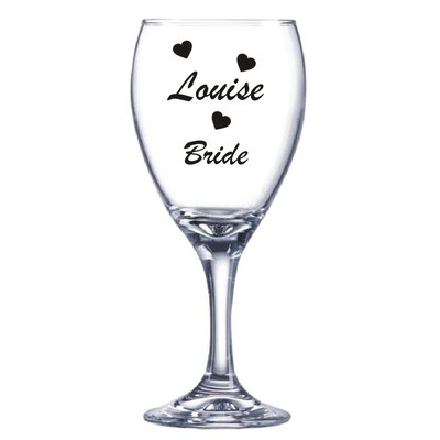 Personalised Wedding Bridal Party Vinyl Decal Wine glass Champgne sticker  DIY | eBay