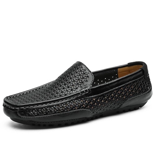 Summer Luxury Brand Men Casual Shoes Soft Genuine Leather Mens Loafers Moccasins - Picture 26 of 30