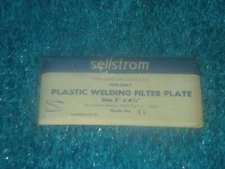 SELLSTROM PLASTIC FILTER PLATE SHADE - 11  2" X 4 1/4" No.2 