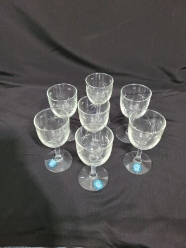 SET DI SETTE (7) BICCHIERI STELLA SASAKI OWENS CALICI INCISI - Foto 2 di 10