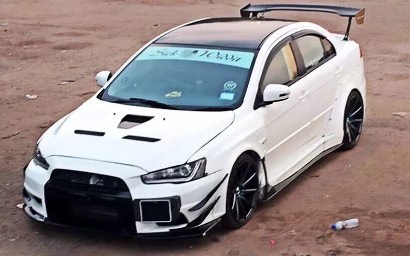 FIT FOR MITSUBISHI EVO 10 EVO X VARIS STYLE WIDE BODY KIT FOR LANCER GT LX  | eBay