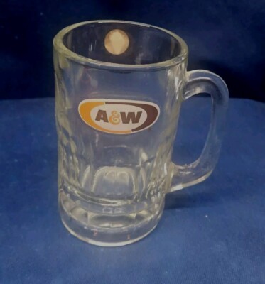 Vintage 1978-1980 A&W Restaurant Collector's Handled Clear Glass Heavy 6"  Mug | eBay