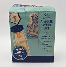 Rare 1940's Un-Used Davol Anti-Colic Nurser Layette Six Pack - Bottles  Nipples