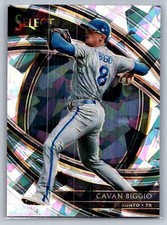 2020 panini select baseball cavan biggio premier cracked ice prizm 4/25 #136