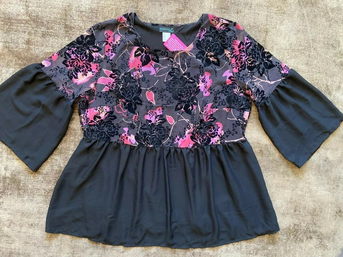 black tunic top size 22