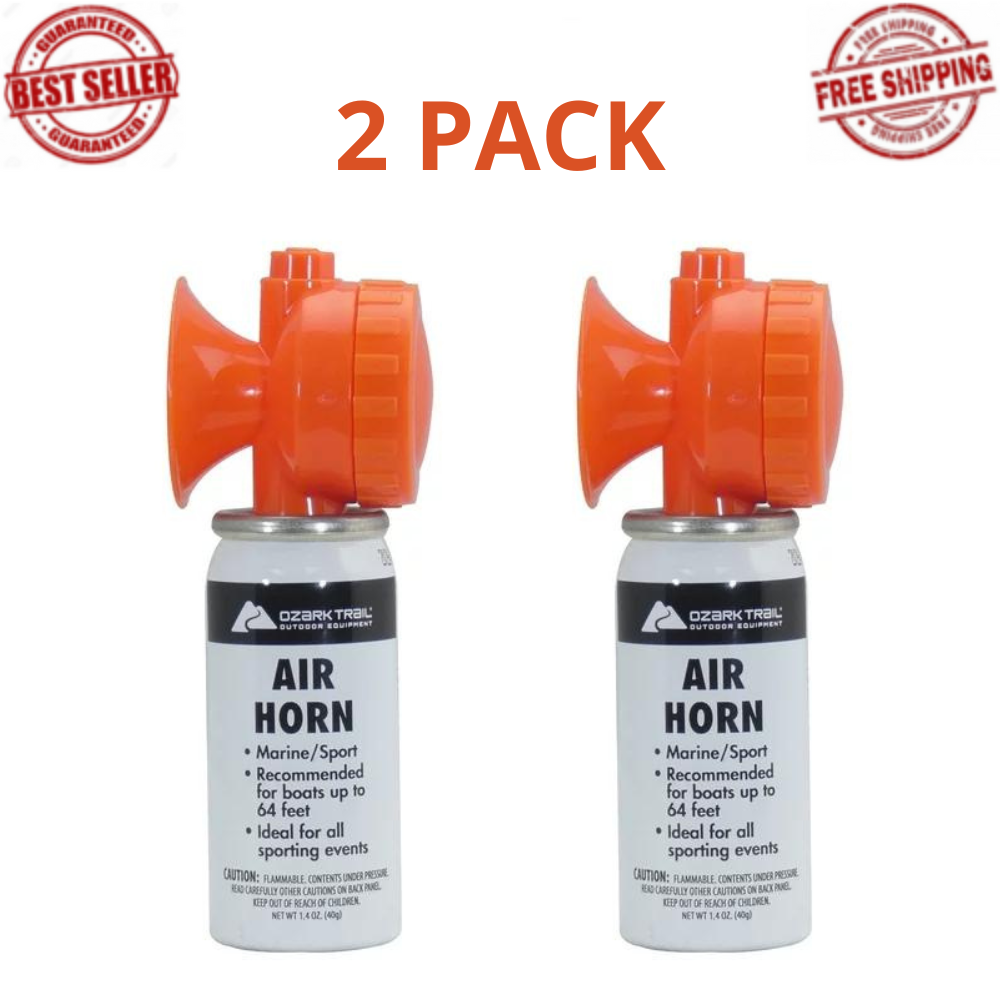 2 Pack Super Loud Air Horn Can Emergency Hand Held Compressed Boat Siren Boating