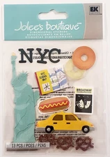 Jolee's Boutique Dimensional Stickers - NEW YORK - 13 pcs