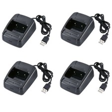 Cargador USB de 4 piezas para radios BaoFeng BF-888S BF-88A BF-666S BF-777S Retevis H-777