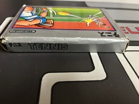 Tennis Silver Box Picture Label Famicom NES Japan import boxed + manual Nintendo