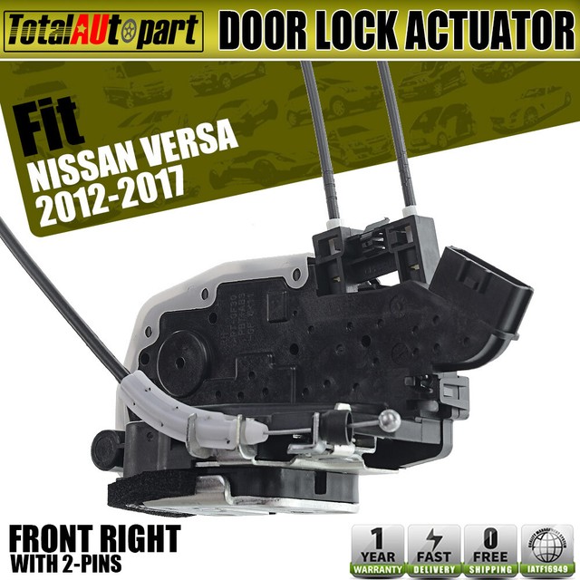 Door Lock Actuator Front Passenger for Nissan Versa Hatchback Sedan w
