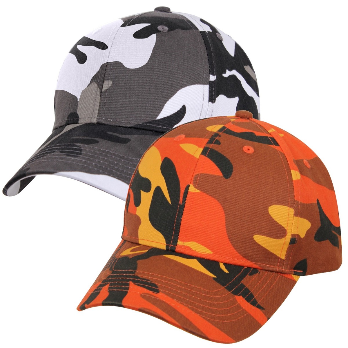 Camouflage Cap with Orange and Black Design Orange Camo Logo Hat – Spice Logistics LLC main image 2