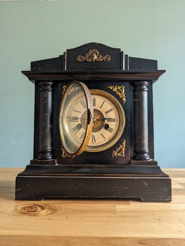 Vintage Wurttemberg 14 Day Strike Mantel Clock HAC - Picture 2 of 9