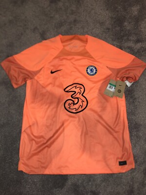 Nike Chelsea FC Goalkeeper Dri-FIT Soccer Jersey Bright Orange Sz
