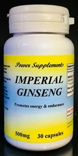 Imperial ginseng 500mg, energy aid - 30 to 90 capsules. Made in USA