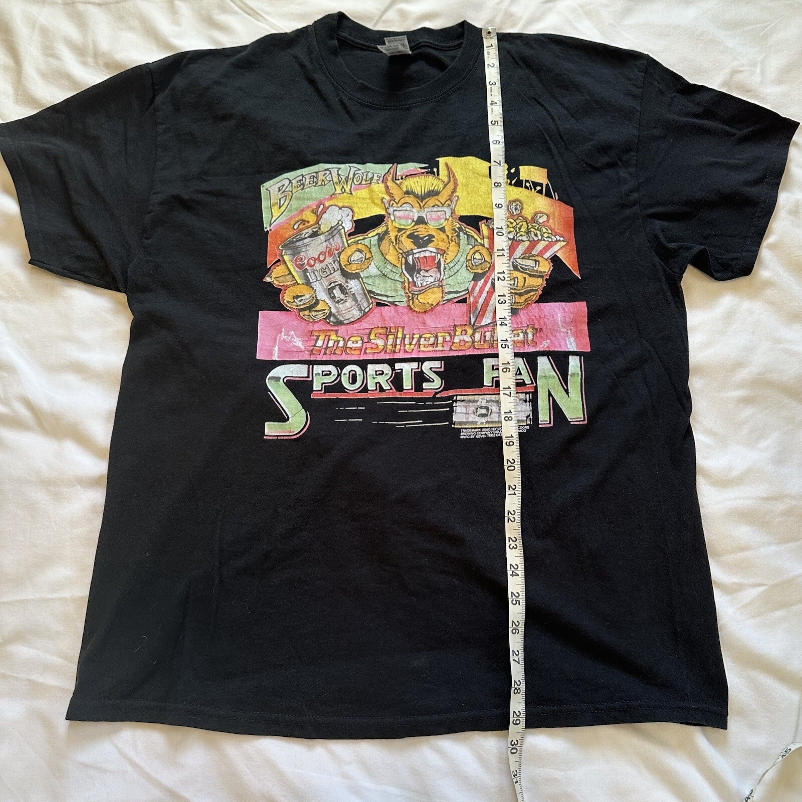 Vintage Coors Light Beer Wolf The Silver Bullet TShirt Retro Graphic