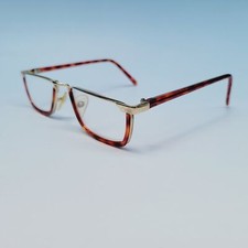 Vintage Foster Grant eyeglasses 40W Retro gold tortoise brown 2.75 50-18