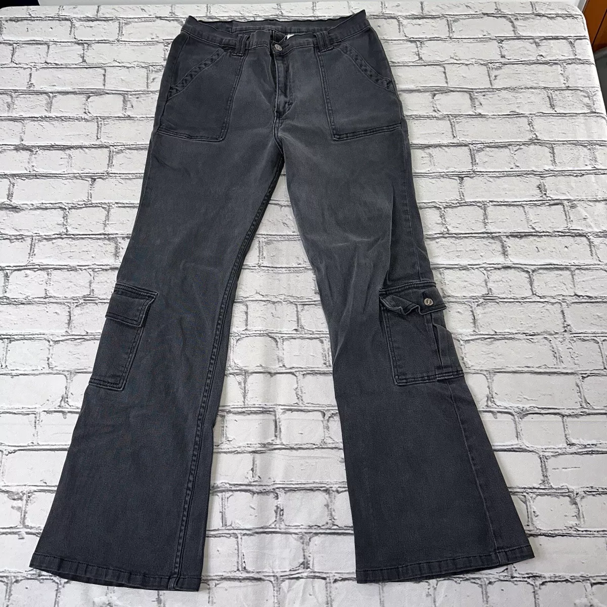 Vintage 90s Y2K Jordache Cargo Pants Flare Jeans Size 13 / 14