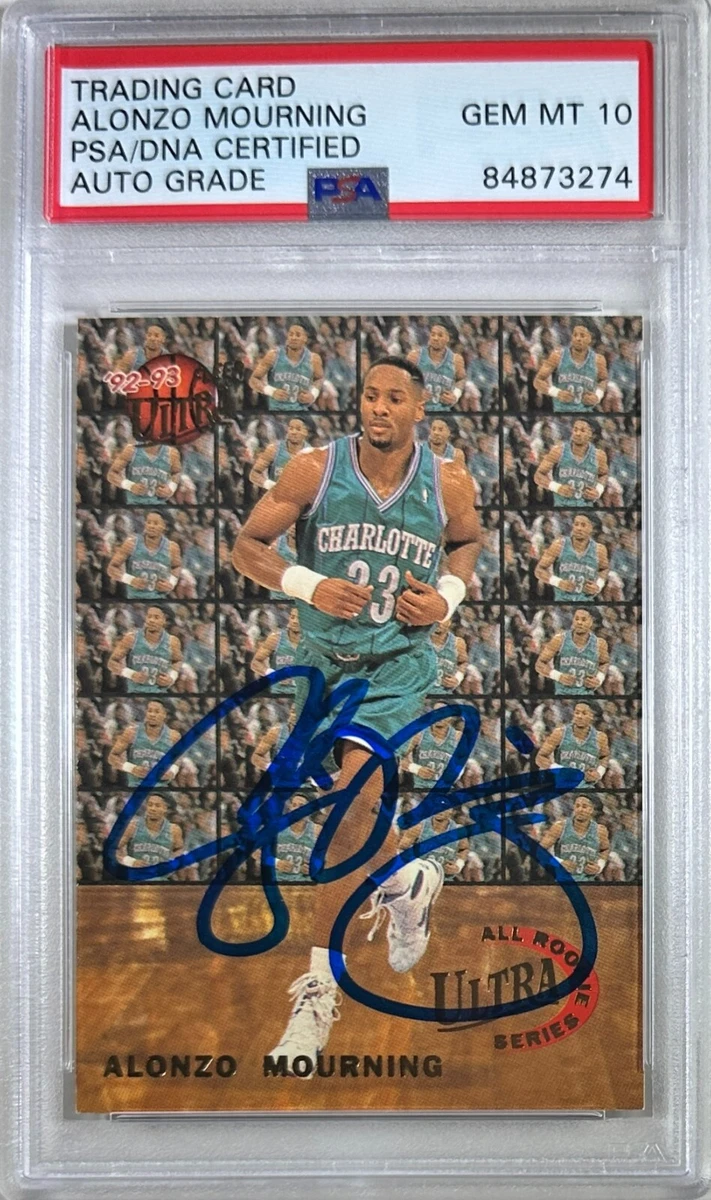 Alonzo Mourning Basketball Autographed Sports Trading Cards
