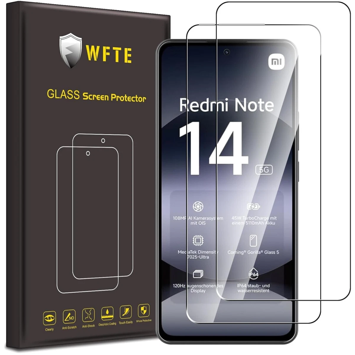 brotect Pellicola Protettiva per Xiaomi Redmi Note 9 Pro Protezione Schermo (2 Pezzi) [Trasparente, Anti-Impronte
