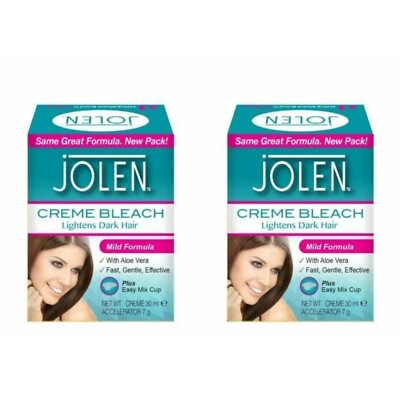 2x JOLEN Creme Bleach Mild Formula, 30ml Creme 7g Beschleuniger