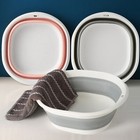 Foldable Wash Basin Collapsible Dish Tub Portable Sink Hangable Folding 
