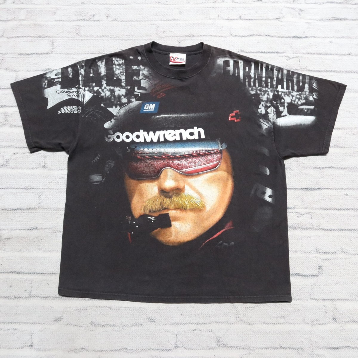 Vintage 90s Dale Earnhardt All Over Print Big Face Shirt Size XL 