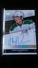 2014-15 UD PREMIER JOHN KLINGBERG Silver Spectrum Rookie Auto #67 Stars 6/49 (C)