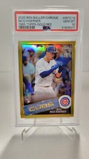 2020 Ben Baller Chrome Nico Hoerner 1985 Topps Gold /50 Refractor PSA 10