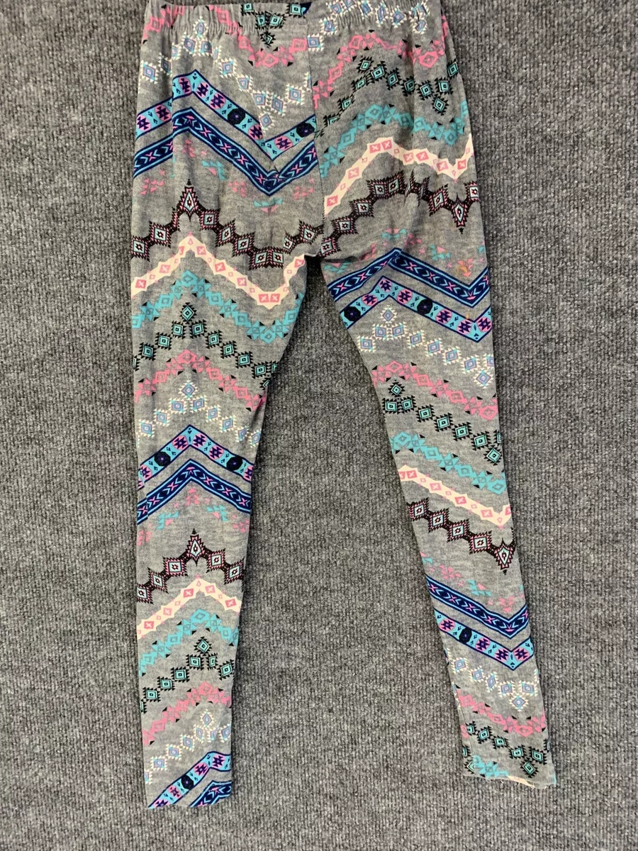 Bobbie Brooks Girls Size S 6-6X Aztec Print Leggings Elastic Waist