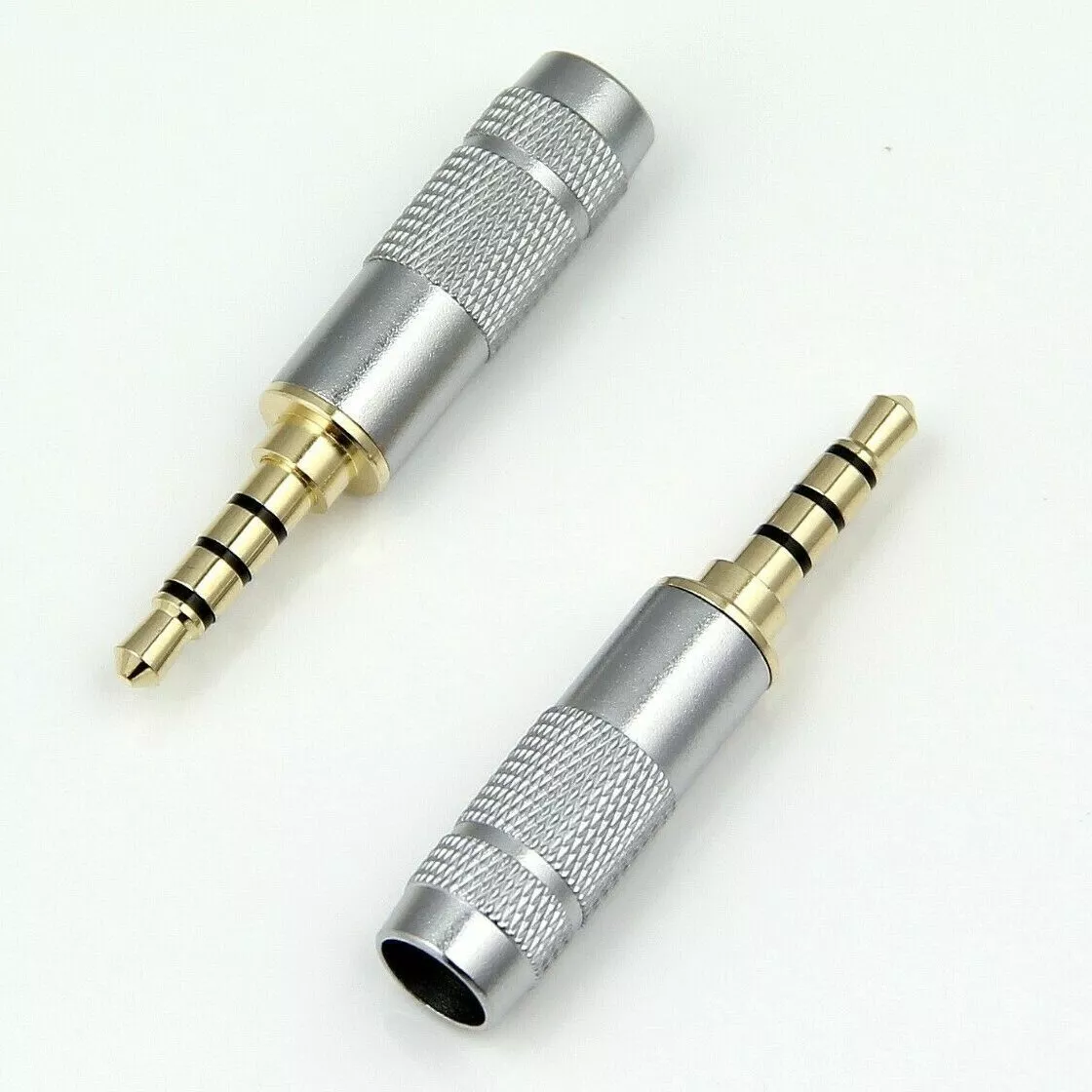 2 pcs 3.5mm Jack 4 Pole Headphones Mic Audio Jack Plug Solder Adapter Terminal