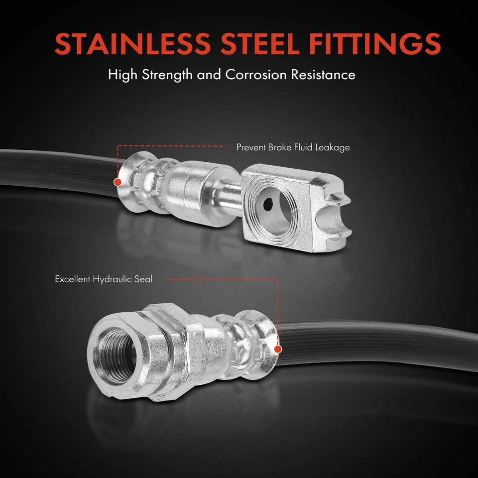 2x Manguera hidráulica de freno trasero izquierdo y derecho para Audi A3 Volkswagen Beetle Golf GTI Foto 4 de 4