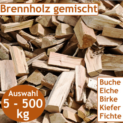 Brennholz Kaminholz Holz Eiche 5-500 kg Für Ofen und Kamin Kaminofen
